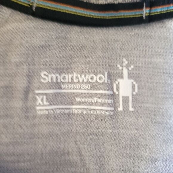 SmartWool Women's Classic Base Layer 1/4 Zip Top Print Womens XL 100% Merino - Picture 6 of 13